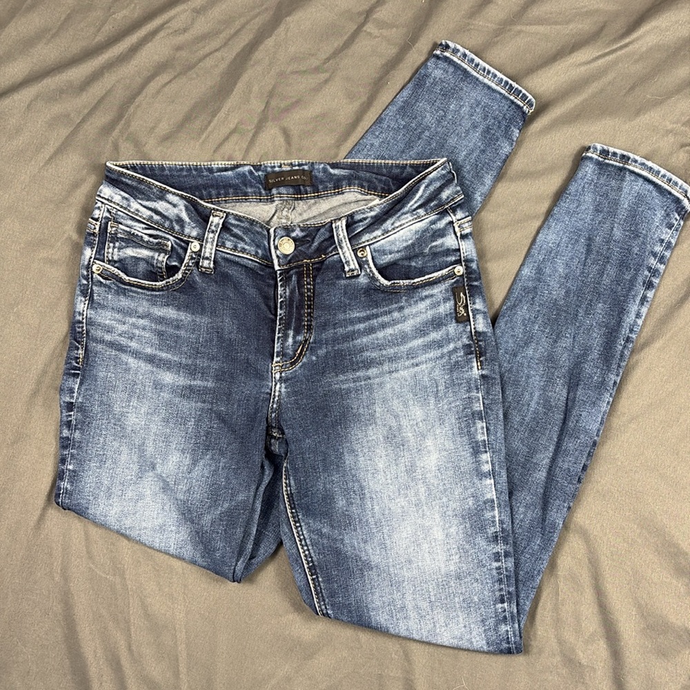 Silver Jeans Blue Elyse Skinny Denim | W26 L29